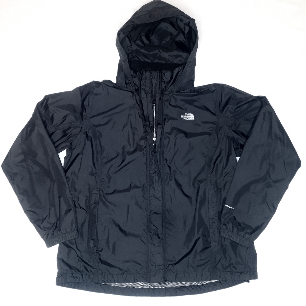 North Face Hyvent Jacket Women's XXL Black/White Embroidered